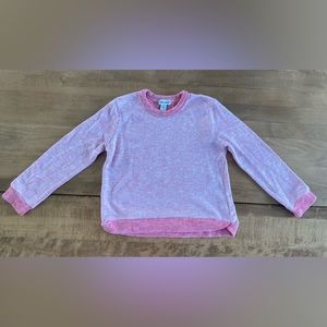 Splendid girls pink knit long sleeve two tone top sweater shirt EUC light 4/5